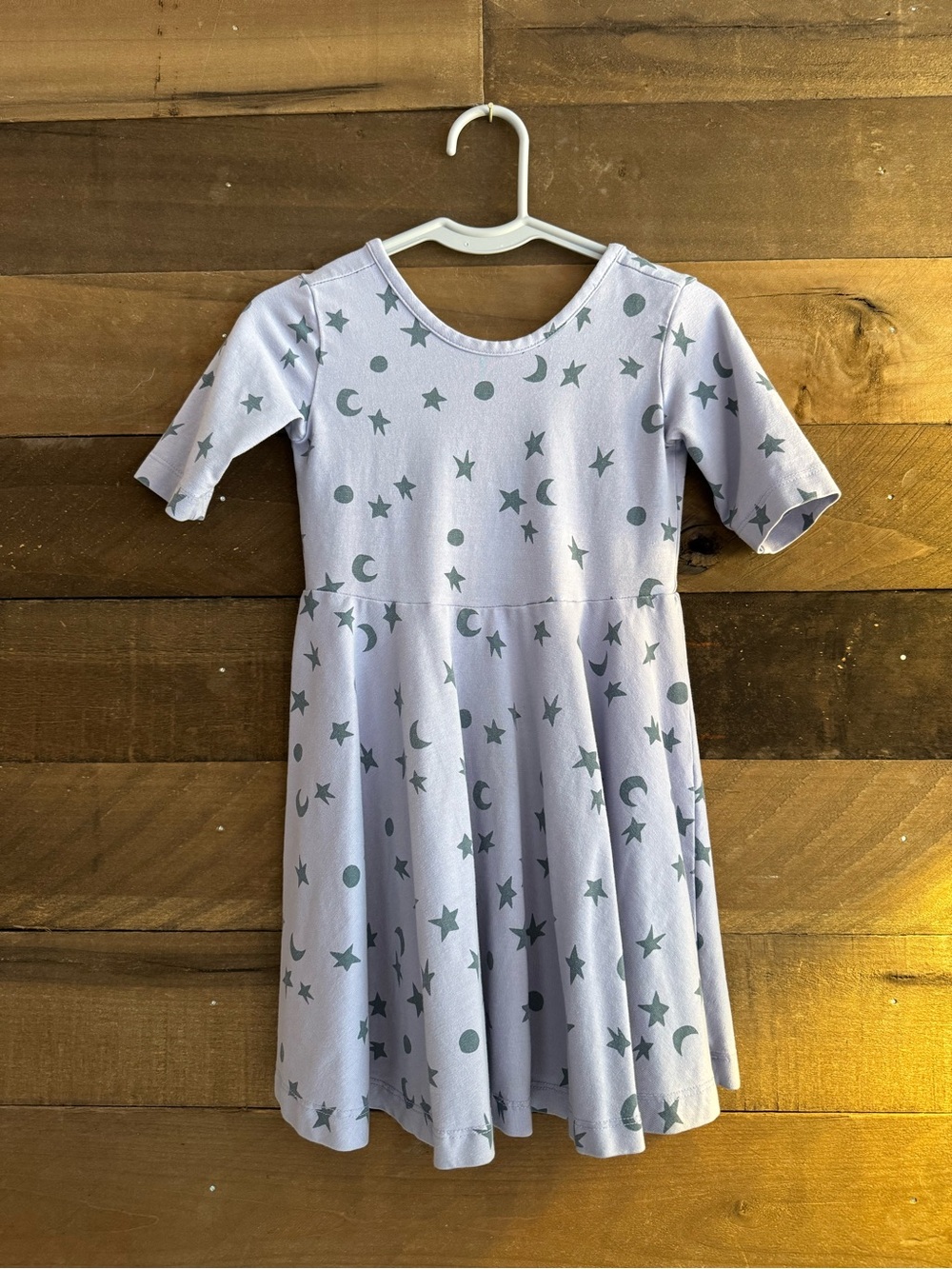 Hanna Andersson Lavender Stars & Moon Skater Dress